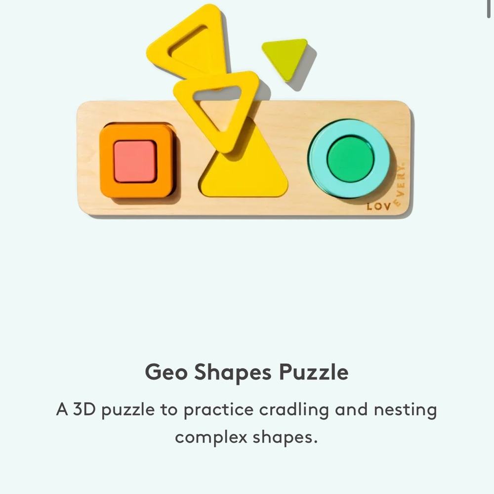 Lovevery Geo Shapes Puzzle - Montessori style toy